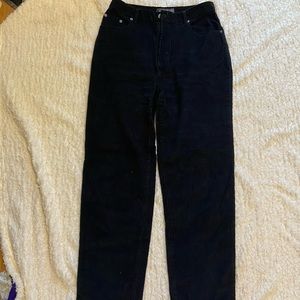 Black corduroy pants